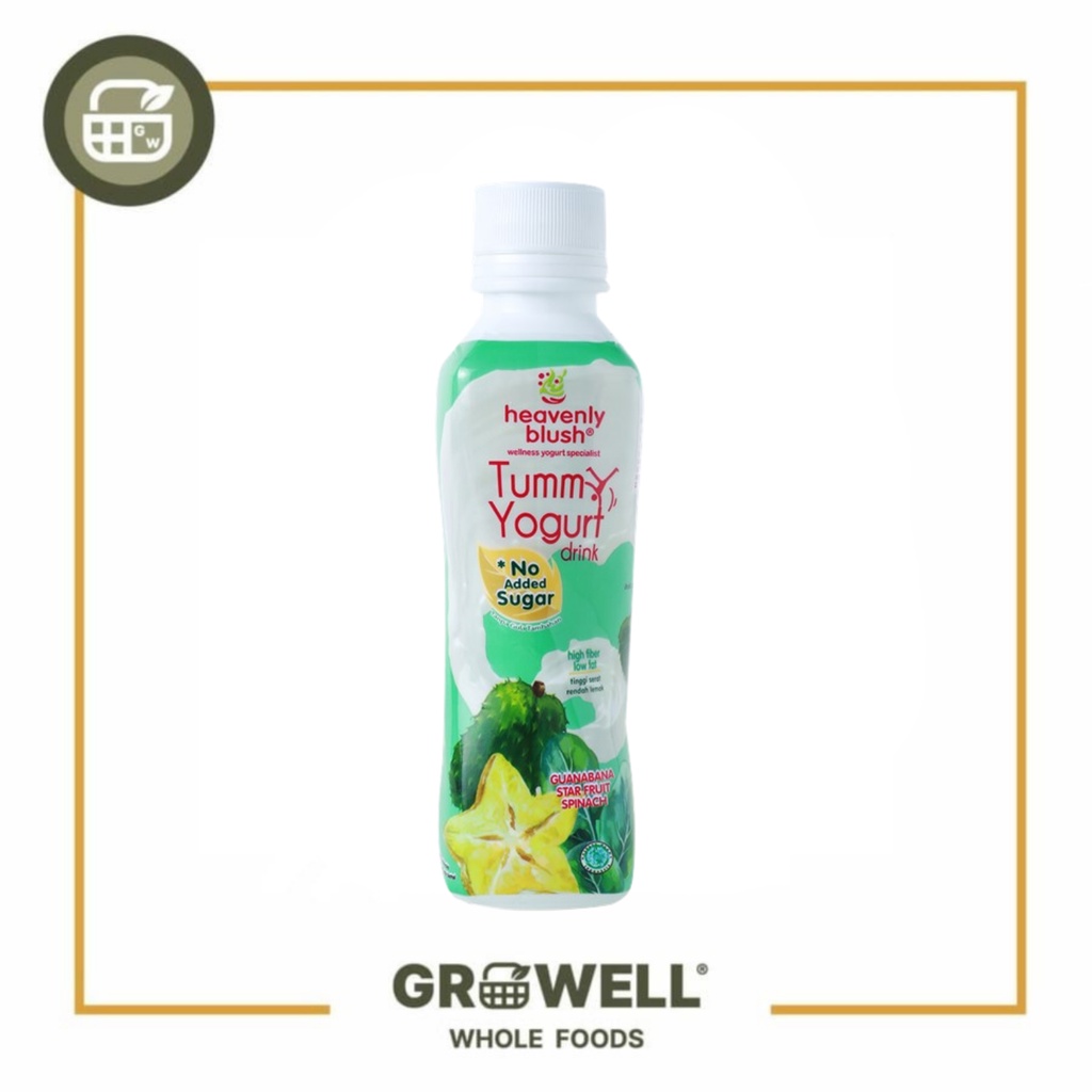 

HEAVENLY BLUSH TUMMY YOGURT DRINK GUANABANA STARFRUIT SPINACH SUGAR FREE 180ML