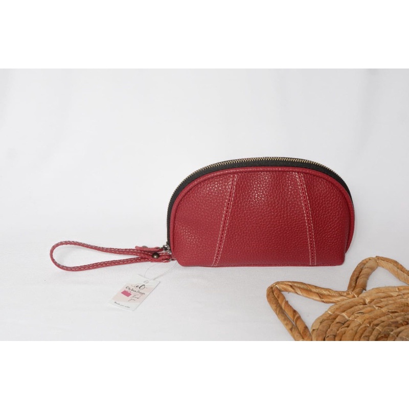 dompet wanita papirut bakpau bapau hp koin terlaris terbaru 2022 multifungsi-Maroon