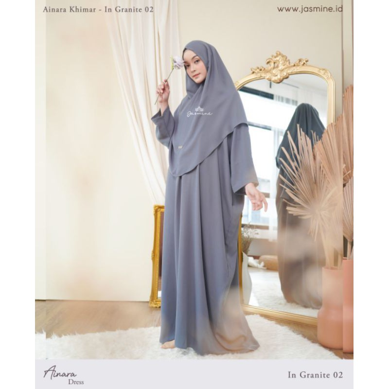 AINARA DRESS ( ABAYA ) BY JASMINE granite M