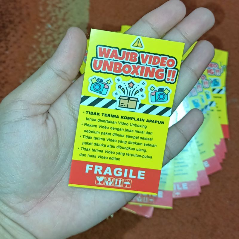 

PROMO TERMURAH Stiker Unboxing+Fragile One Design | Stiker Unboxing | Stiker Fragile | Ukuran 8.7x5 cm