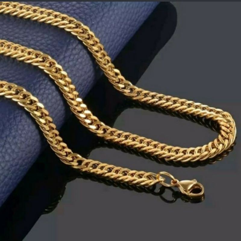 kalung pria-cowok super BiG size titanium emas gold