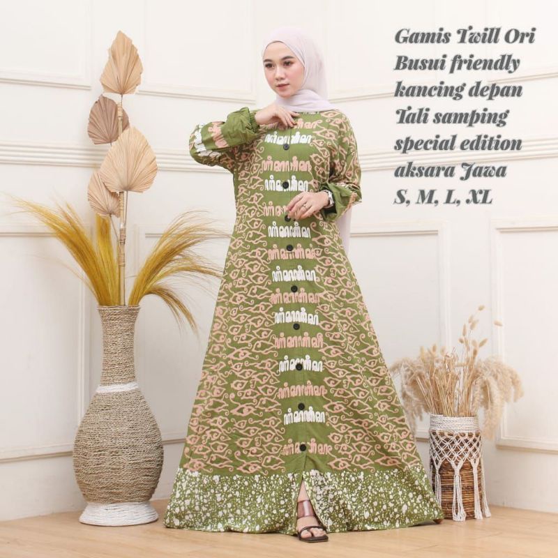gamis twill ori aksara