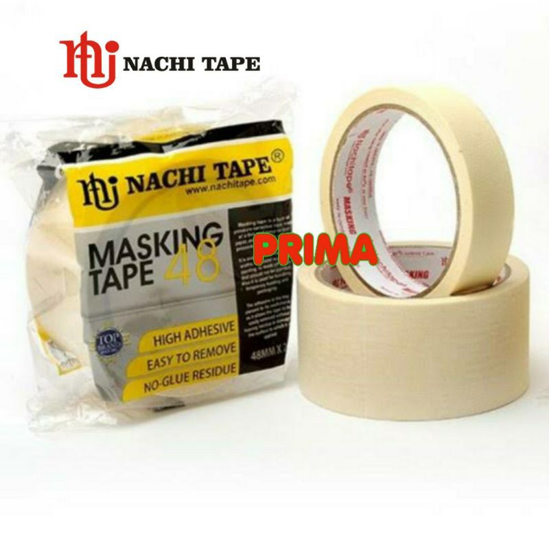 

ISOLASI KERTAS / MASKING TAPE NACHI (TERSEDIA UKURAN 24MM-48MM)