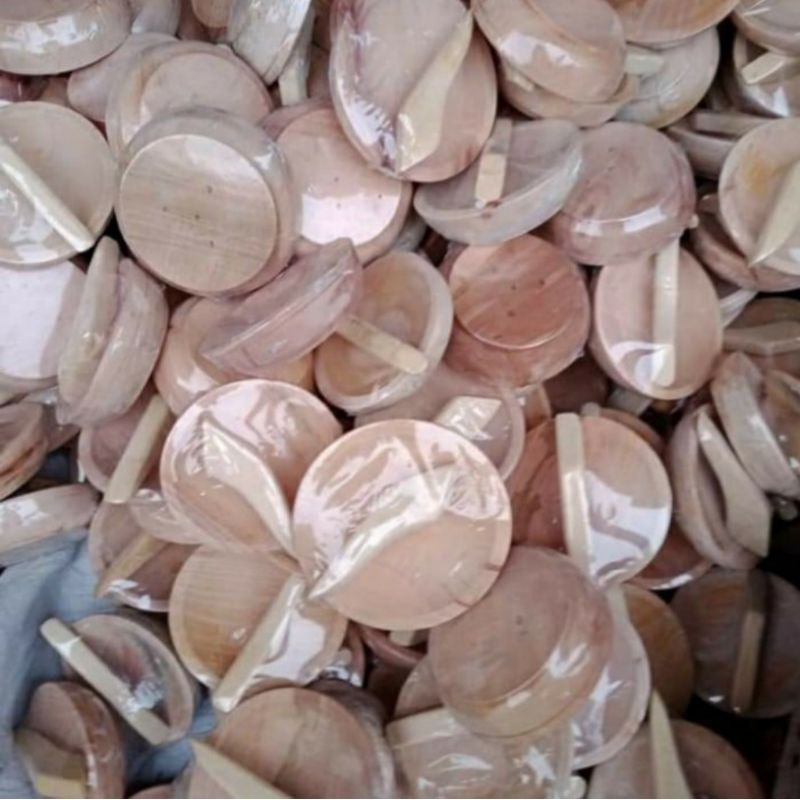 Cobek ulekan kayu ukuran kecil 15 cm