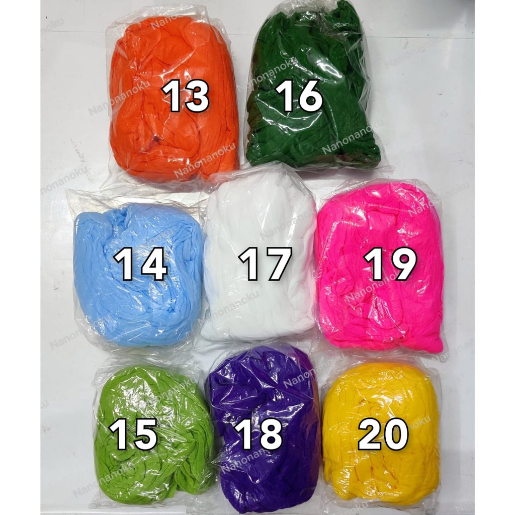 Stoking Bunga Bahan Polos per 5 untai/warna
