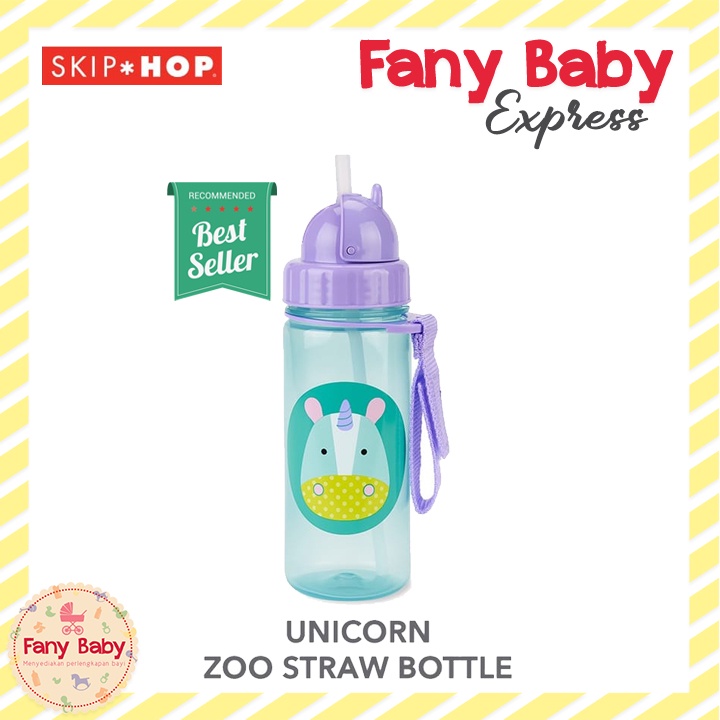 SKIP HOP ZOO STRAW BOTTLE PP 390ML