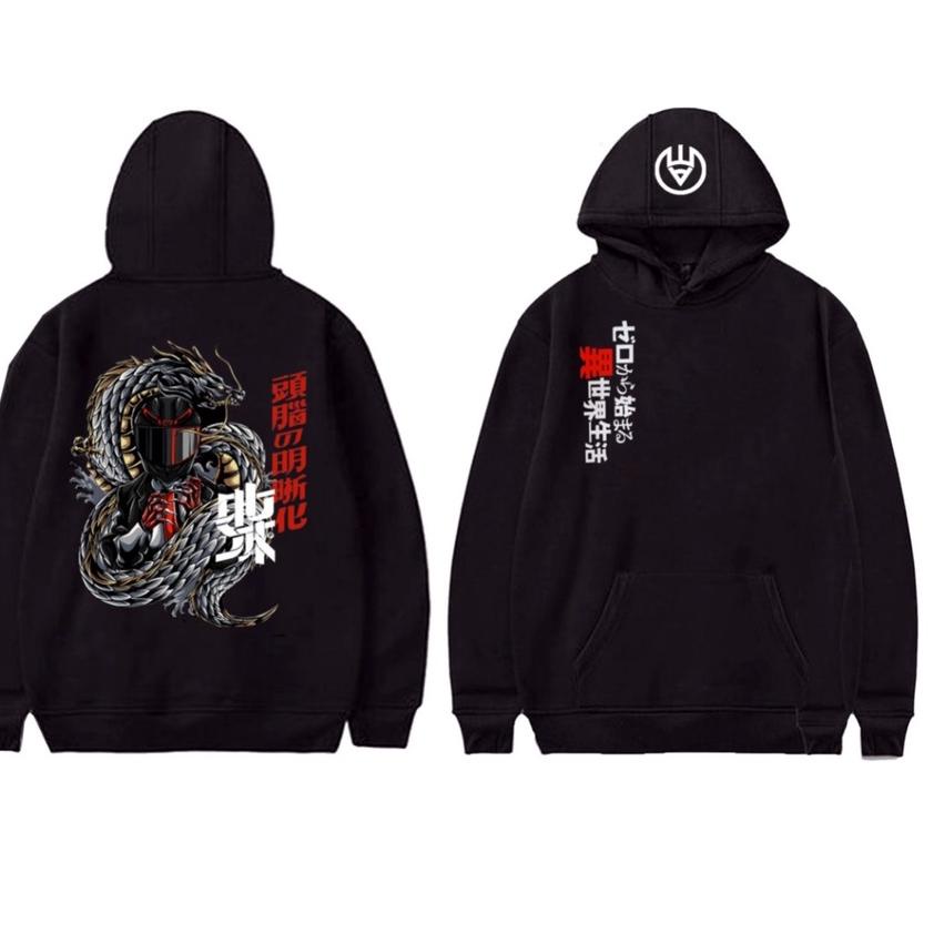 [Star] ARTMOSCLOTHING - HOODIE SUNMORI RACING DRAGON HELMET HITAM / SUNMORI JACKET PRIA / JAKET SUNM