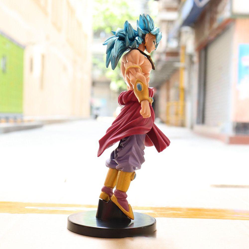 Lanfy Action Figure Untuk Anak Dekorasi Rumah DBZ Mainan Rambut Biru 22cm Budokai