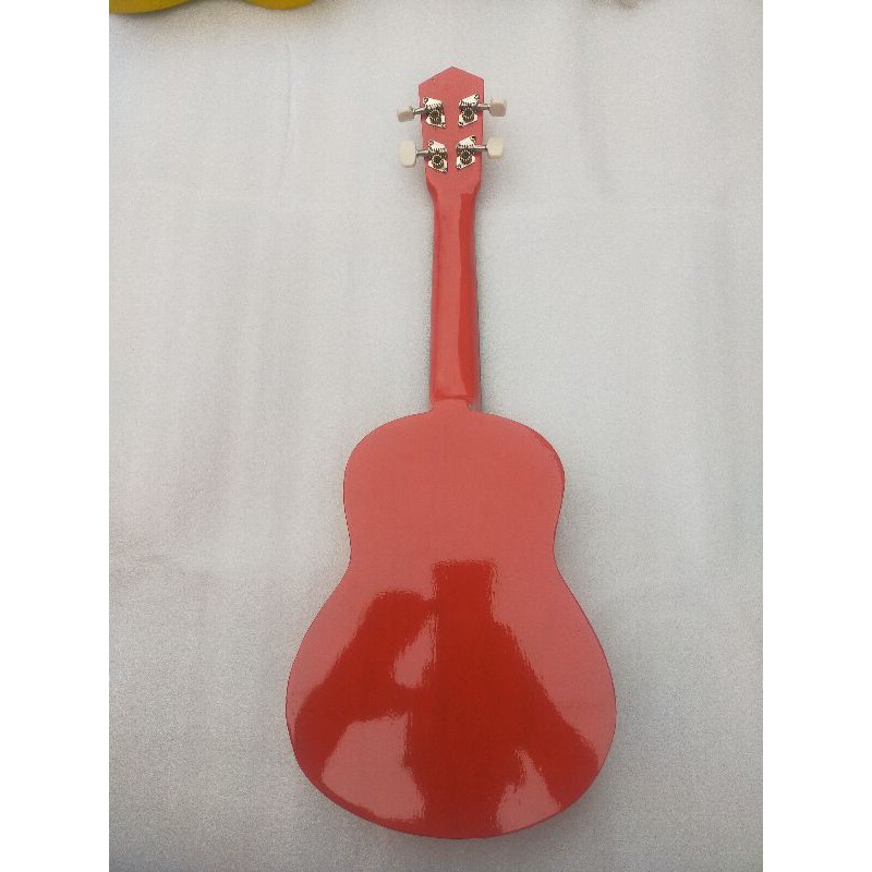 ukulele asli dari kayu bonus pick