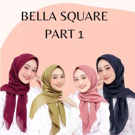 BELLA SQUARE HIJAB SEGI EMPAT SALMON/PEACH/DUSTY PEACH/BABY PEACH/NUDE