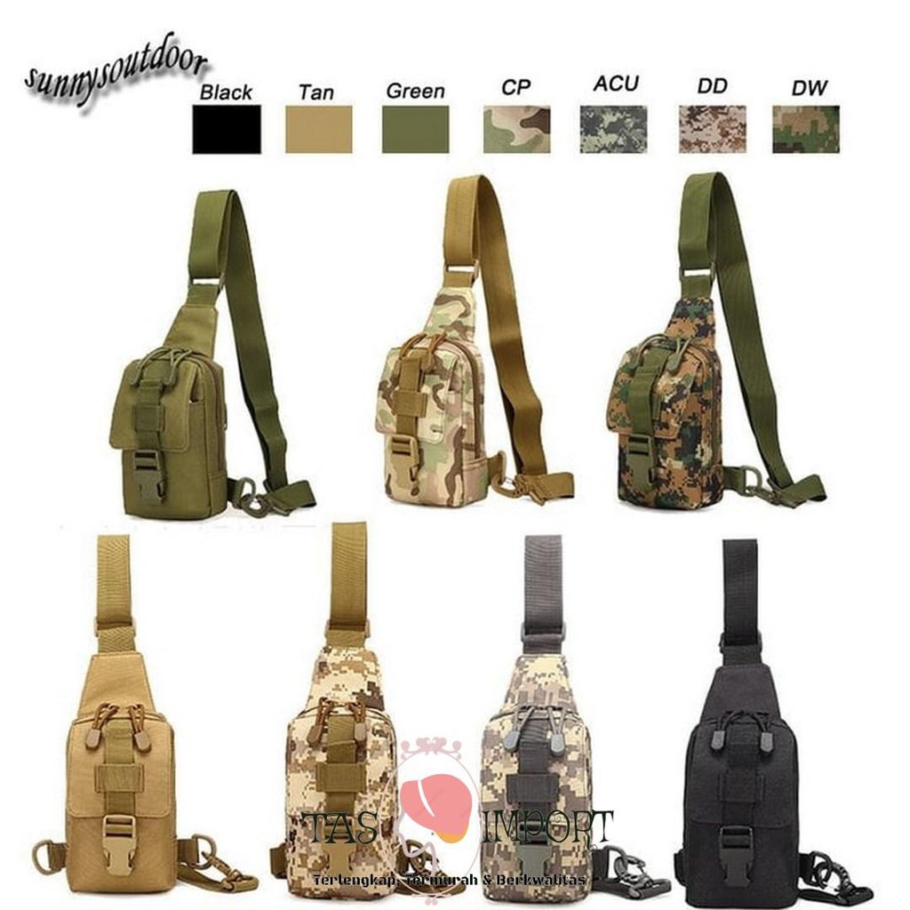 Baru tas army tactical kecil - tas selempang loreng pria import - sling bag