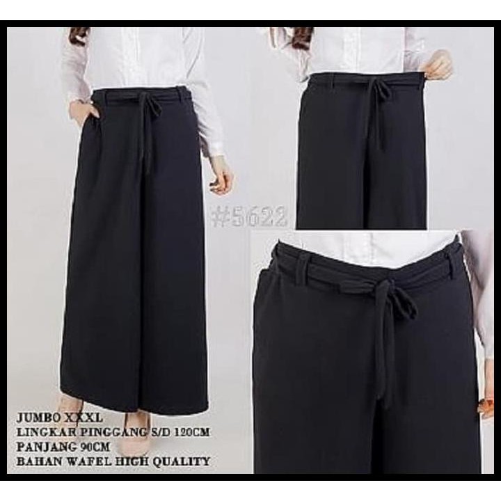8mem kulot jumbo xxxl hitam celana wanita 0128 rkl p6c1