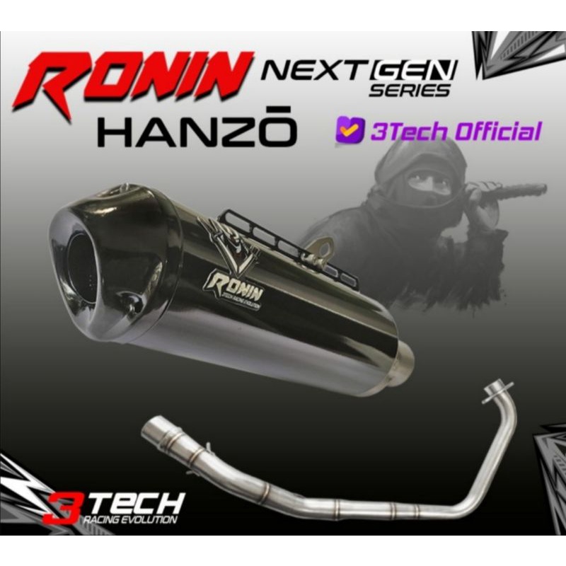 FULLSET RONIN HANZO KNALPOT RACING 3TECH 3 SUARA NEXTGEN FULLSYSTEM ORIGINAL GARANSI RESMI