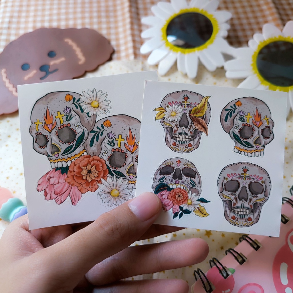 

stiker gray skull aesthetic stiker case hp tumblr aesthetic