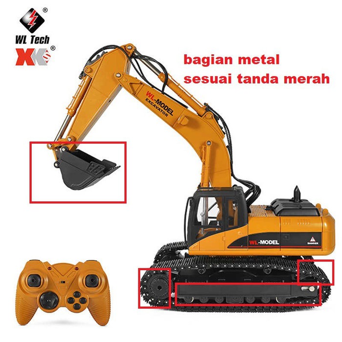 WL-model XK 16800 rc excavator diecast mainan alat berat konstruksi