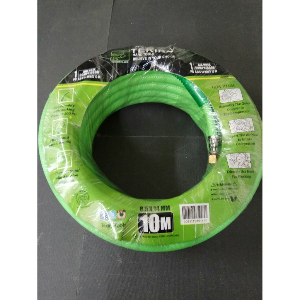 TEKIRO - 10 M SELANG ANGIN KOMPRESOR AIR HOSE COMPRESSOR 8.5 X 14 MM