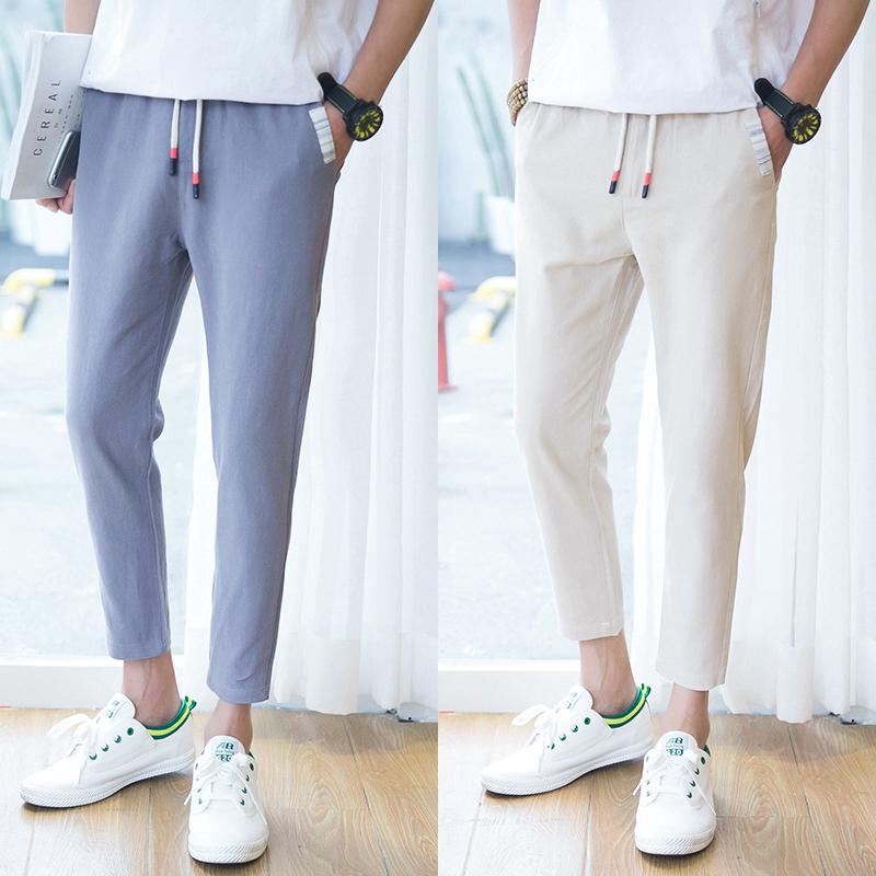  Celana  Panjang Jogger  Pria  Casual  Bahan Linen untuk Musim 