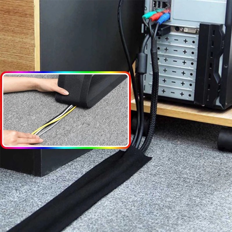 3M Cable Grip Strip Floor Cable Cover / Protect Cords Cable Protector Cable Management /Floor Cable Cover Used to Hold The Cable in Place, Protect The Cable and Prevent Tripping Over The Wire