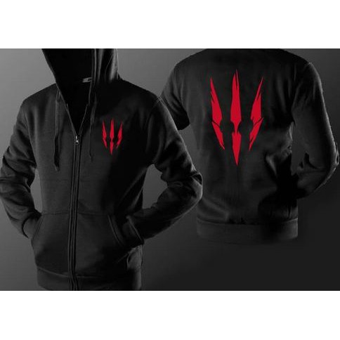 Premium Hoodie Zipper The Witcher 3 New Logo - Jaket The Witcher 3