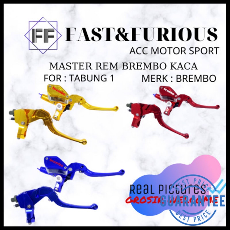 Jual MASTER REM BREMBO HIDROLIK KIRI KANAN TABUNG KACA Kuning Indonesia