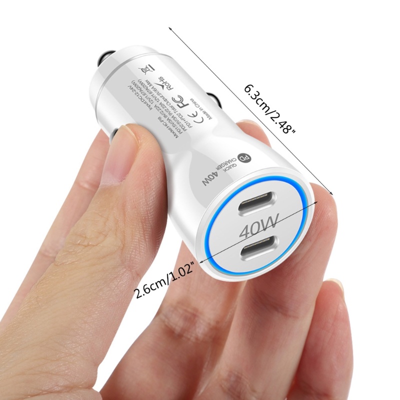 Zzz Adapter Charger Dual Port PD + PD Fast Charging Untuk Mobil