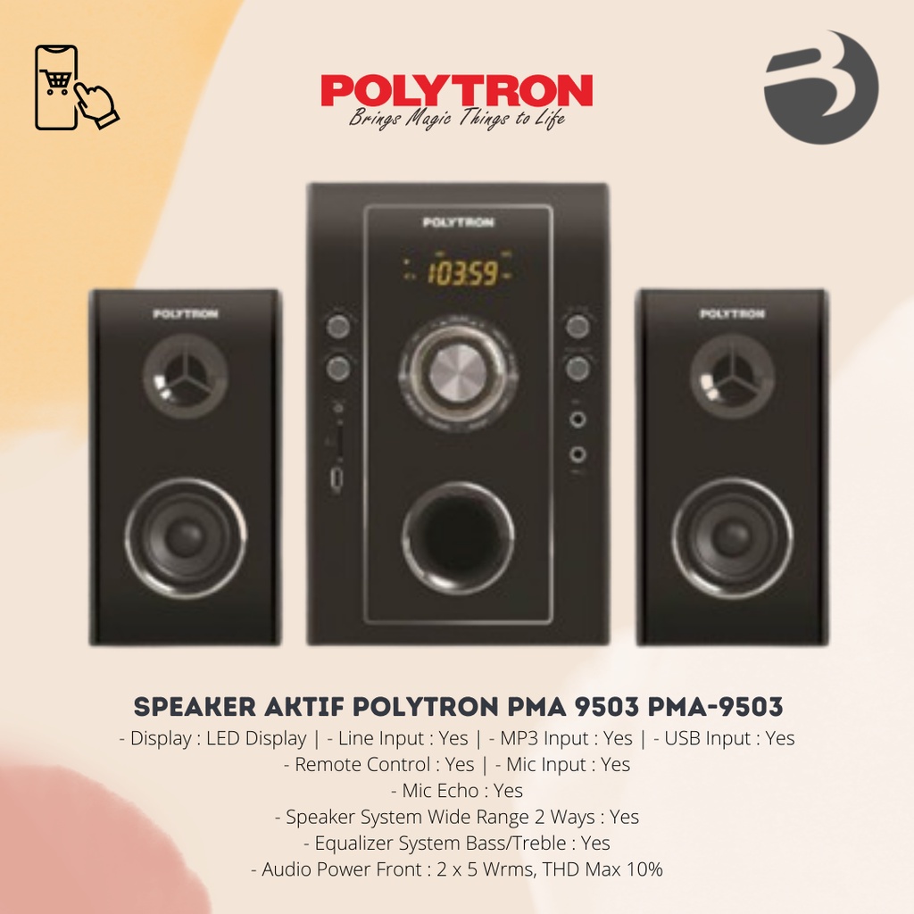 speaker aktif polytron pma 9503 pma 9503