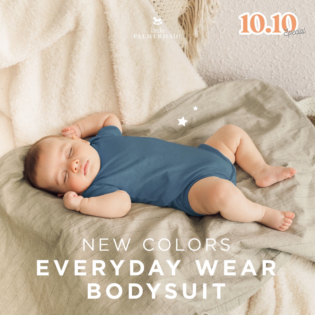 Little Palmerhaus - Everyday Wear Bodysuit Short Sleeve (Jumper Bayi)