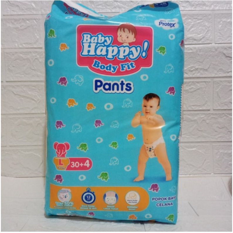 PAMPERS TERMURAH BABY HAPPY PANTS L30+4
