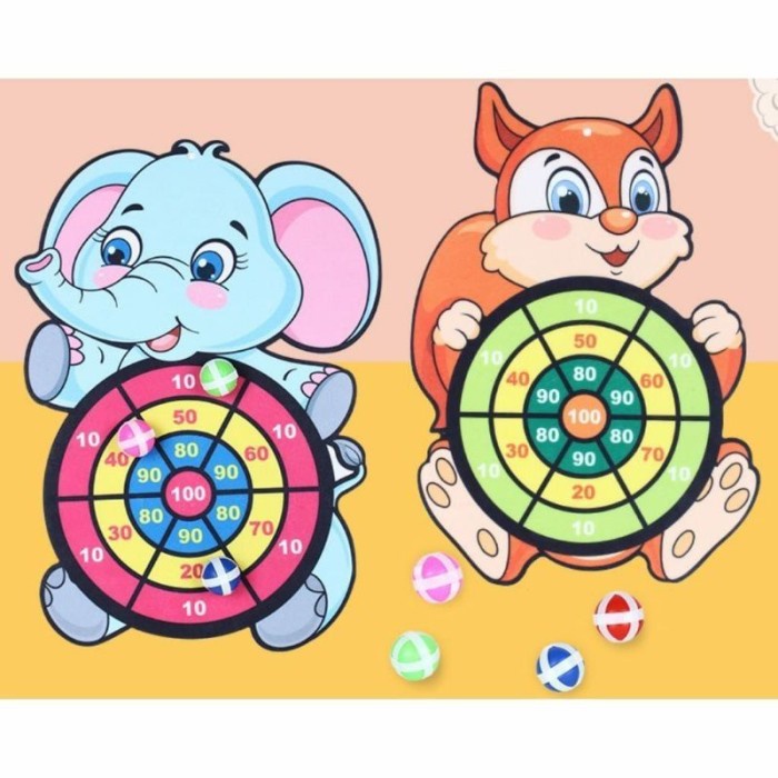 mainan dart kain karakter anak aman lempar anak panah bola captain ame 4d1w