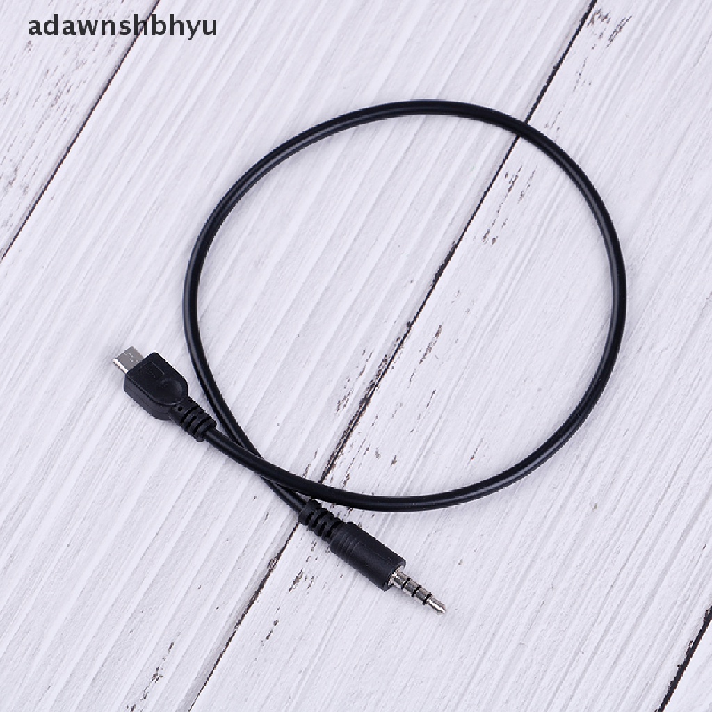 Adawnshbhyu 2Pcs 3.5mm stereo male to micro USB male car AUX out cable Untuk Android samsung