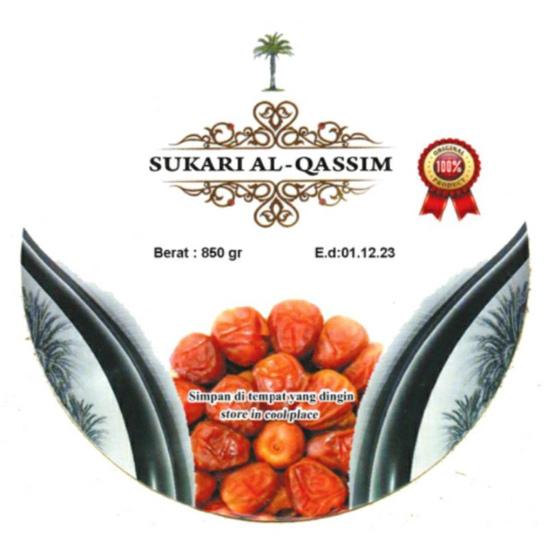 Jual STICKER KURMA / STICKER KURMA SUKARI / LABEL KURMA / BEST SELLER