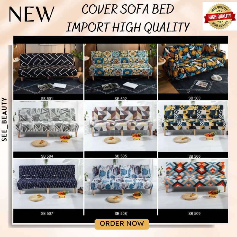 SEETM20 COVER SOFA BED MOTIF COVER SOFA SARUNG SOFA BED ELASTIS COVER SOFA INOAC IFORMA SOFA TAMU FASIA - Cover SOFA BED Sarung SOFA BED stretch elastis NAVY RECTANGLE cover (sarung sofa bed)hanya sarung nya ✅BISA COD✅ COVER SOFA BED ELASTIS / SARUNG sofa