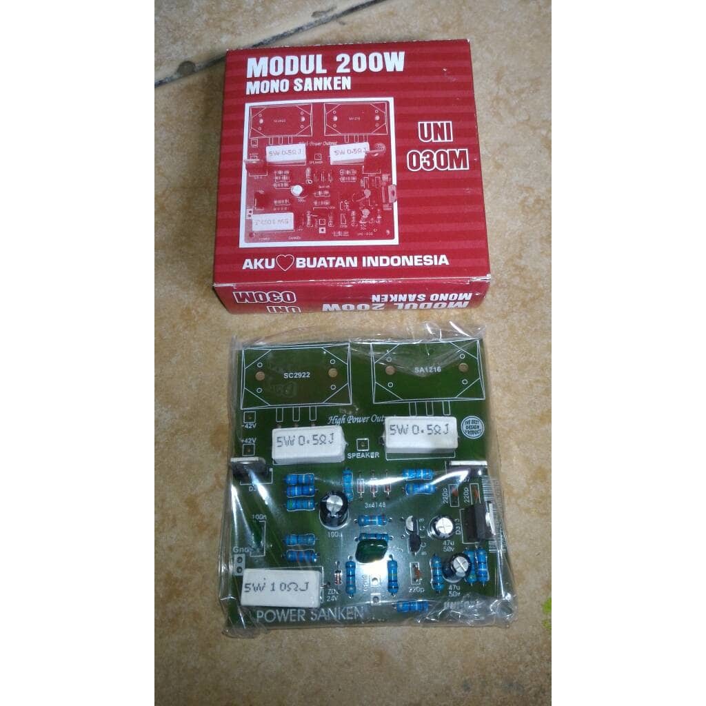 Jual kit driver modul power amply 200 watt mono sanken Indonesia|Shopee