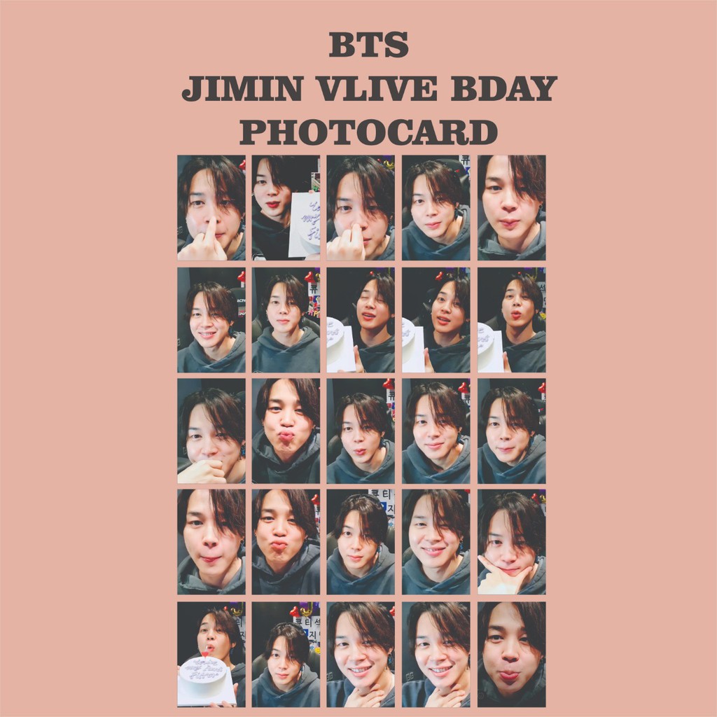 JIMIN VLIVE BIRTHDAY 13102021 PHOTOCARD