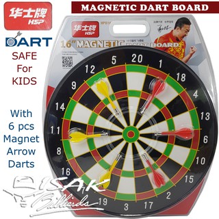 Safe Dartboard Magnetic 16” - Papan Dart Board Soft Magnet Hadiah Games Ori