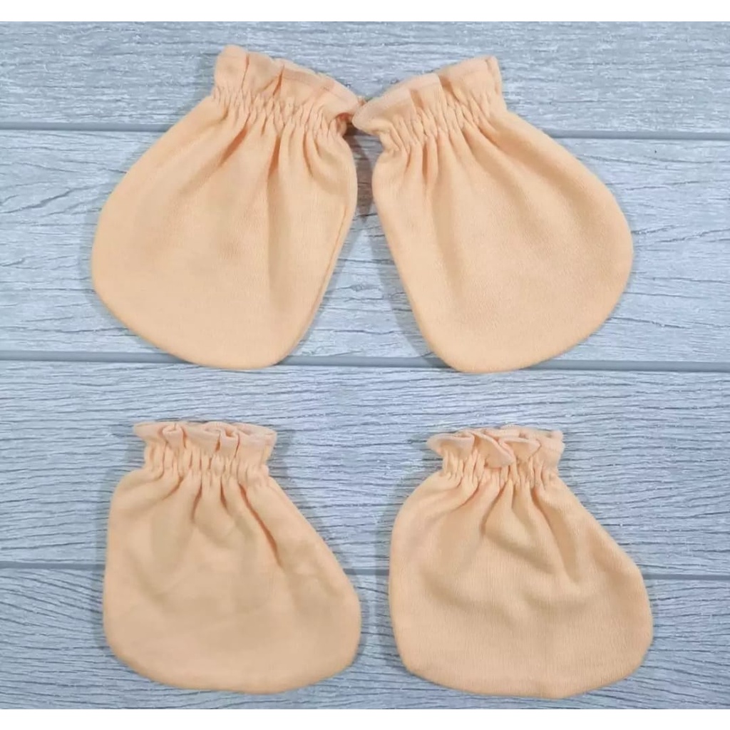 NIA Sarung Tangan Kaki Bayi Polos- Sarung Tangan Kaki Nia Premium