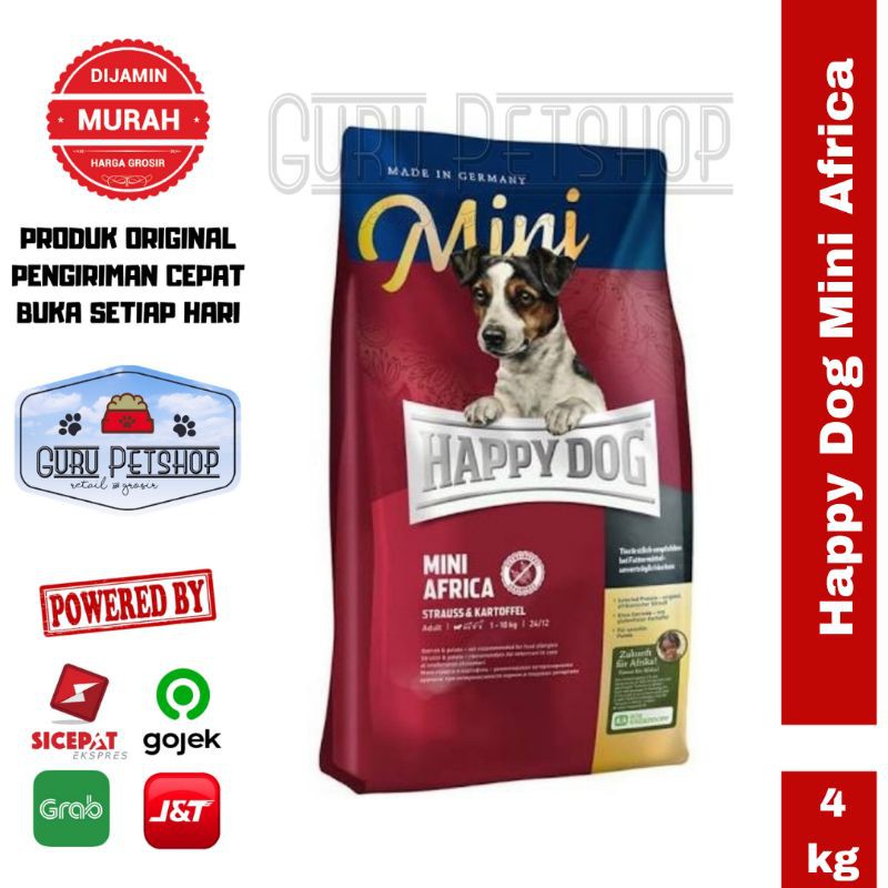 Happy Dog Mini Africa 4kg Freshpack / Makanan Anjing / Dog Food Happy Dog