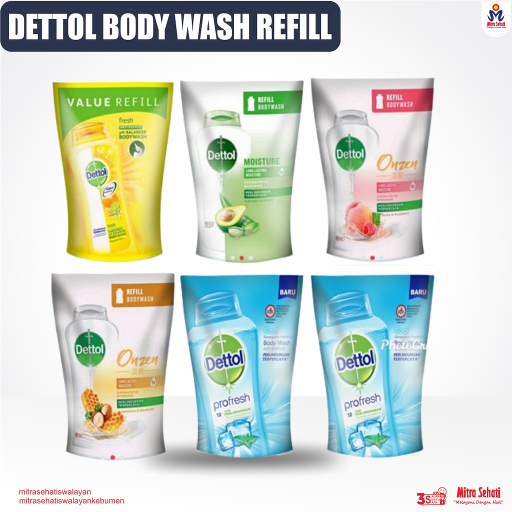 DETTOL BODYWASH REFILL / SABUN DETTOL / DETTOL CAIR REFILL [ Mitra Sehati Swalayan ]