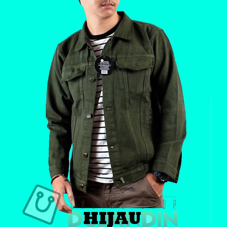 JAKET JEANS FULL COLOR GREN MOCCA YELLOW AND ANY MORE DENIM  JACKET JINS DENIM PRIA WARNA WARNI SOLID AND PITCH