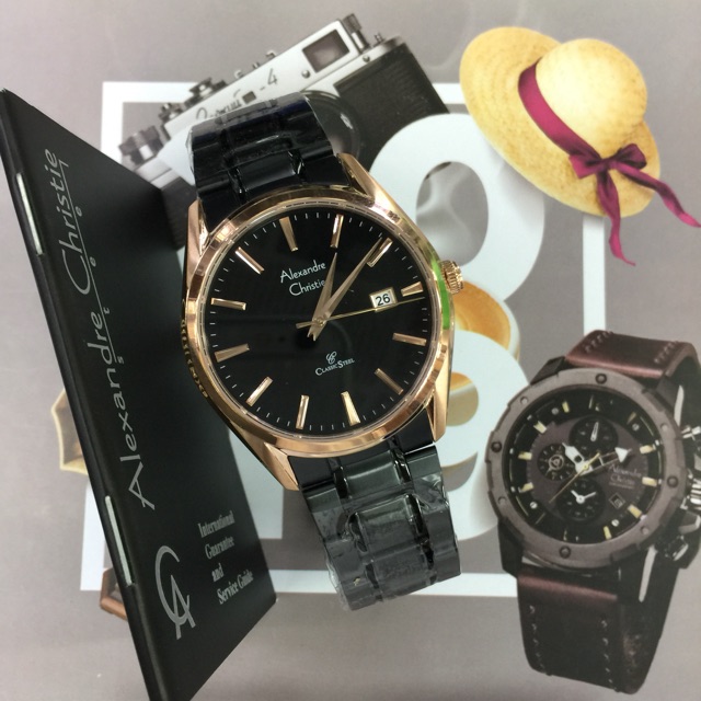 Alexander cristie classic steel tali rantai variasi warna pria 8554 MD original 100% garansi resmi 1