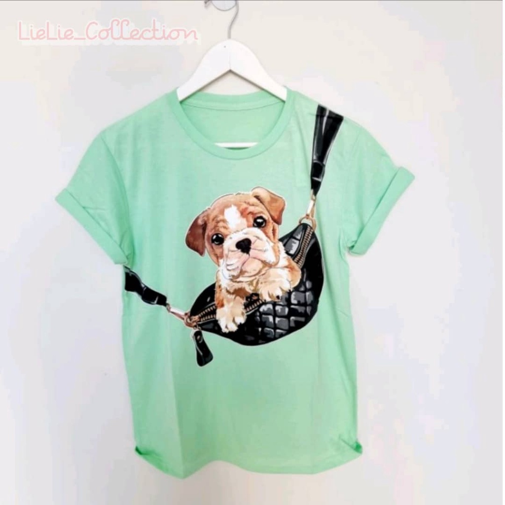 KAOS WANITA IMPORT MURAH / KAOS WANITA BAHAN KATUN / KAOS DOGGY