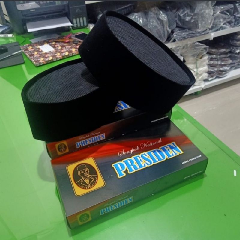 Kopiah Hitam Full AC Songkok President