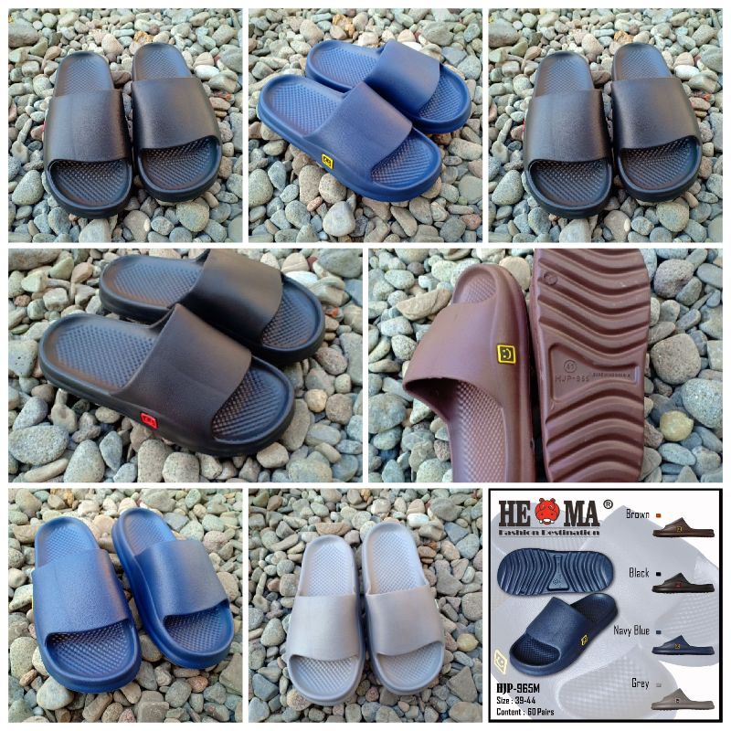 SENDAL SLOP TRENDY UNTUK PRIA, BAHAN KARET PVC BOSQUE...