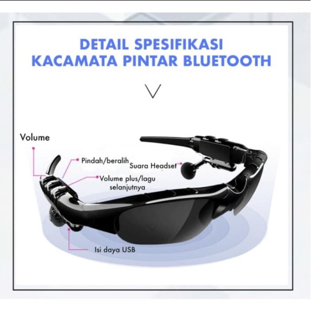 Kacamata Pintar Bluetooth Design modern