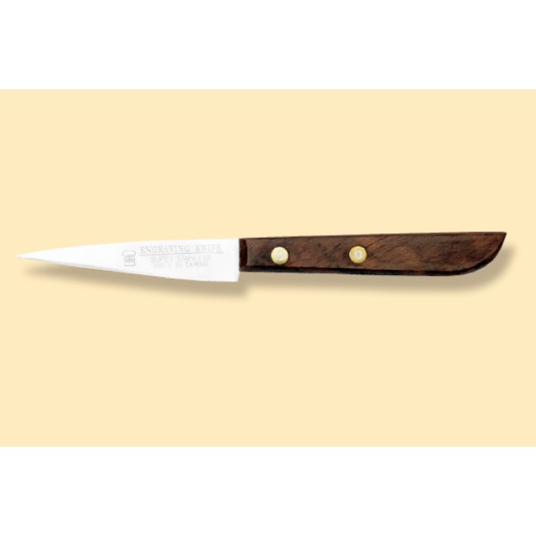 SN4833 Carve Knife - Pisau Ukir SANNENG - Wood Handle