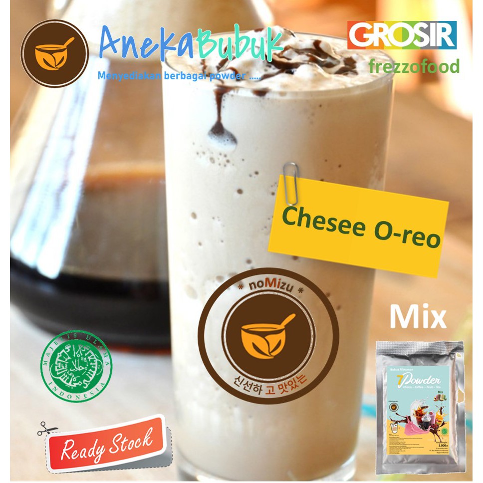 

BUBUK MINUMAN OWRE0 CHEESE 1KG - SERBUK MINUMAN ES BOBA KEKINIAN RASA CHEESE OWRE0 POWDER DRINK