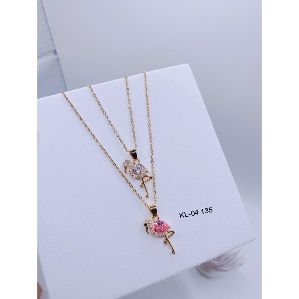 COD! kalung titanium anti karat/ kalung flamingo titianium import