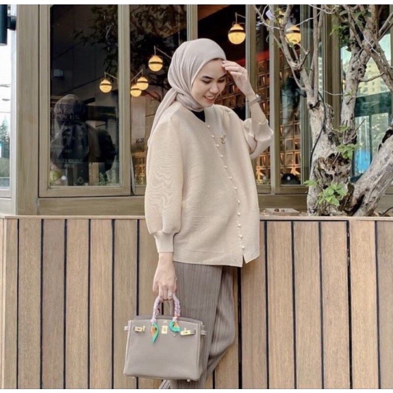 Lona Pleats Top blouse / Baju Plisket bangkok Importt Premium