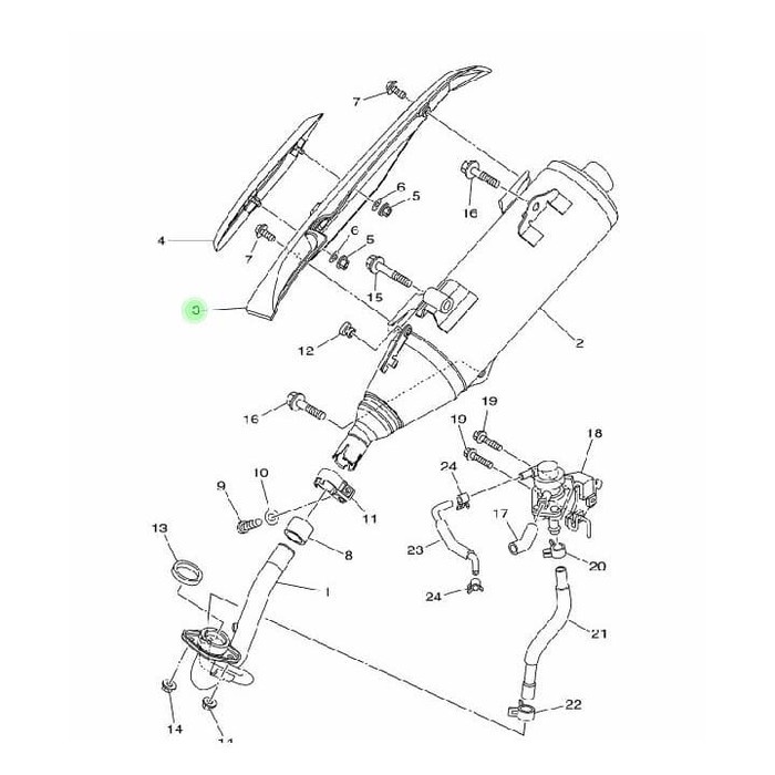 OTOMOTIF AKSESORIS MOTOR RJ1588 LAPISAN PELINDUNG KNALPOT XEON KARBU