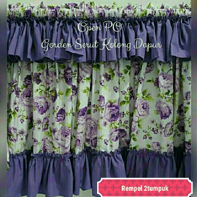 Gorden kolong dapur shabby(rempel 2)
